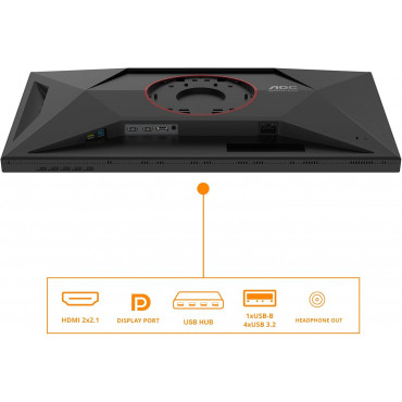 AOC | U27G4XM | 27 " | Fast IPS | UHD | 16:9 | 160 Hz | 1 ms | 3840 x 2160 pixels | 1200 cd/m | HDMI ports quantity 1 | Black