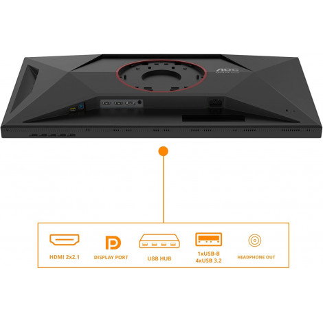 AOC | U27G4XM | 27 " | Fast IPS | UHD | 16:9 | 160 Hz | 1 ms | 3840 x 2160 pixels | 1200 cd/m | HDMI ports quantity 1 | Black