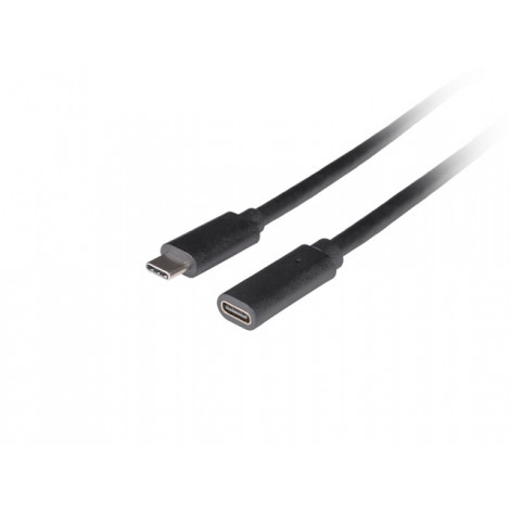 Lanberg USB-C M/F 3.1 Cable | CA-USBE-20CC-0005-BK