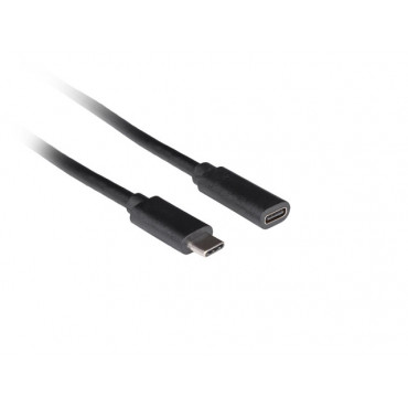 Lanberg USB-C M/F 3.1 Cable | CA-USBE-20CC-0015-BK