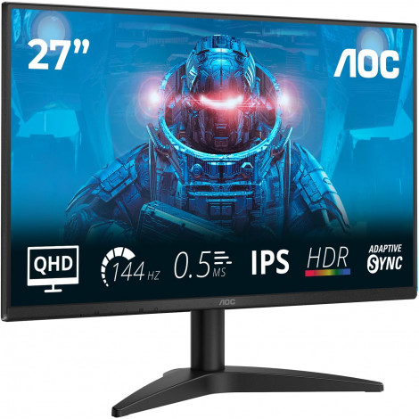 AOC | Q27B36X | 27 " | IPS | QHD | 16:9 | 144 Hz | 4 ms | 2560 x 1440 pixels | 300 cd/m | HDMI ports quantity 1 | Black