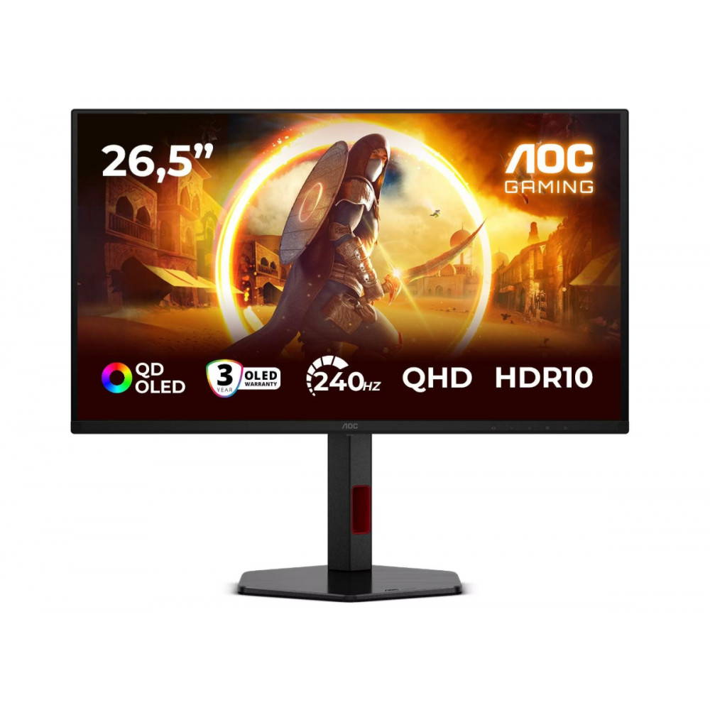 AOC | Q27G4ZDR | 27 " | QD-OLED | QHD | 16:9 | 240 Hz | 0.03 ms | 2560 x 1440 pixels | 400 cd/m | HDMI ports quantity 2 | Black