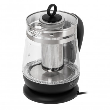 Adler Kettle | AD 1299 | Electric | 2200 W | 1.5 L | Glass | 360 rotational base | Black