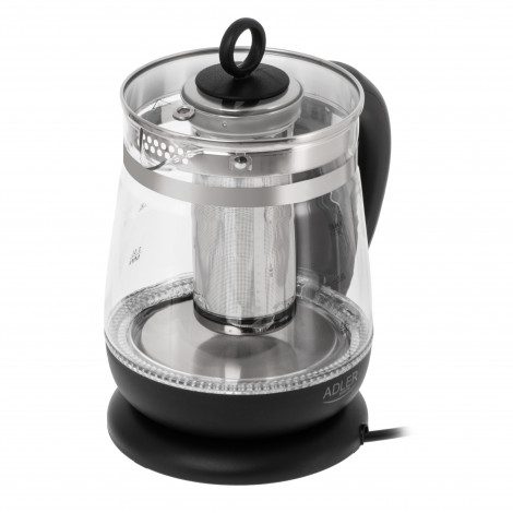 Adler Kettle | AD 1299 | Electric | 2200 W | 1.5 L | Glass | 360 rotational base | Black