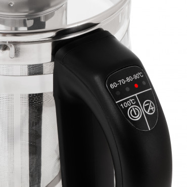 Adler Kettle | AD 1299 | Electric | 2200 W | 1.5 L | Glass | 360 rotational base | Black