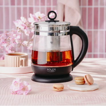 Adler Kettle | AD 1299 | Electric | 2200 W | 1.5 L | Glass | 360 rotational base | Black