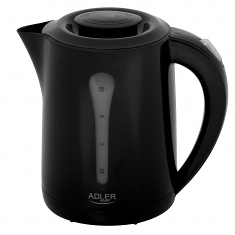 Adler Kettle | AD 1244 | Electric | 1850 W | 2.5 L | Plastic | 360 rotational base | Black