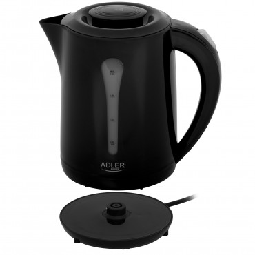 Adler Kettle | AD 1244 | Electric | 1850 W | 2.5 L | Plastic | 360 rotational base | Black