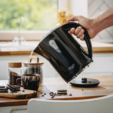 Adler Kettle | AD 1244 | Electric | 1850 W | 2.5 L | Plastic | 360 rotational base | Black