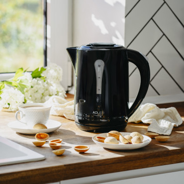 Adler Kettle | AD 1244 | Electric | 1850 W | 2.5 L | Plastic | 360 rotational base | Black