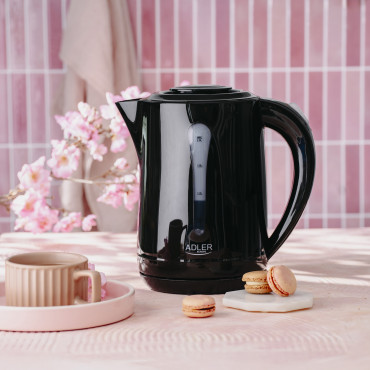Adler Kettle | AD 1244 | Electric | 1850 W | 2.5 L | Plastic | 360 rotational base | Black