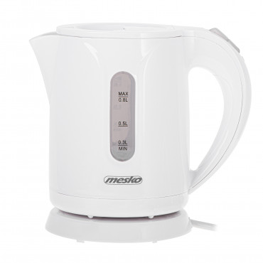 Mesko Kettle | MS 1376 | Electric | 850 W | 0.8 L | Plastic | 360 rotational base | White