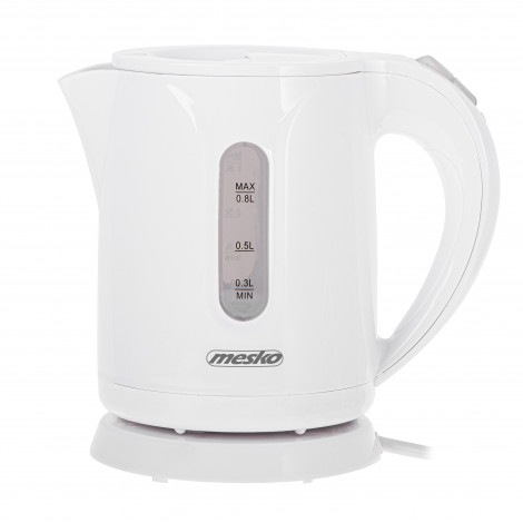 Mesko Kettle | MS 1376 | Electric | 850 W | 0.8 L | Plastic | 360 rotational base | White
