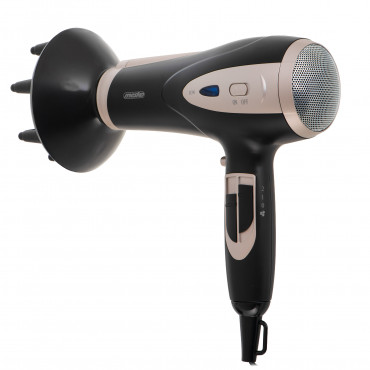 Mesko Hair Dryer | MS 2287 | 2200 W | Number of temperature settings 3 | Diffuser nozzle | Black/Champagne