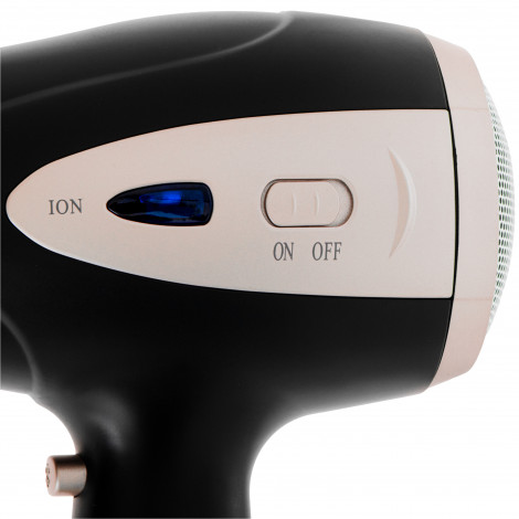 Mesko Hair Dryer | MS 2287 | 2200 W | Number of temperature settings 3 | Diffuser nozzle | Black/Champagne