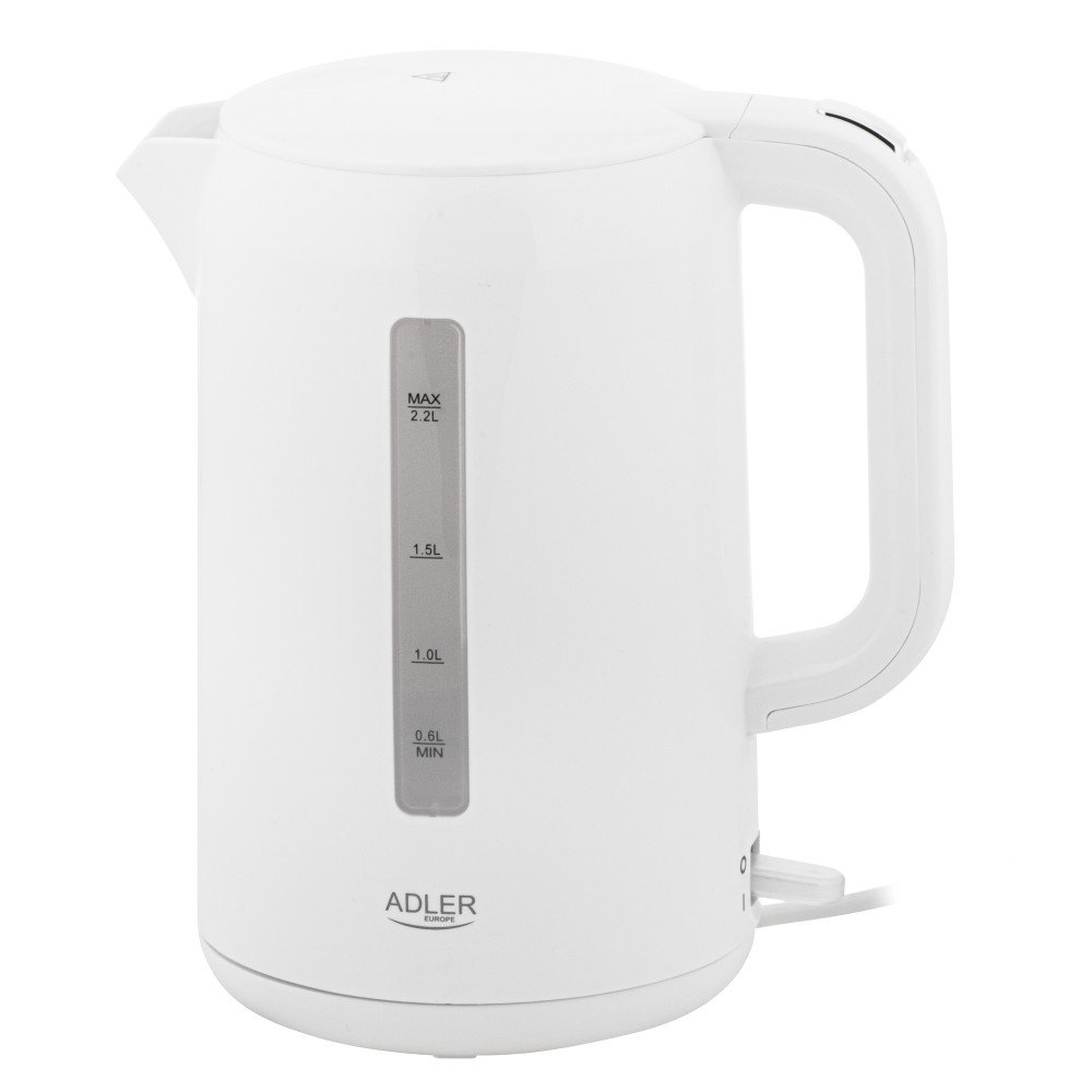 Adler Kettle | AD 1386 | Electric | 1850 W | 2.2 L | Plastic | 360 rotational base | White