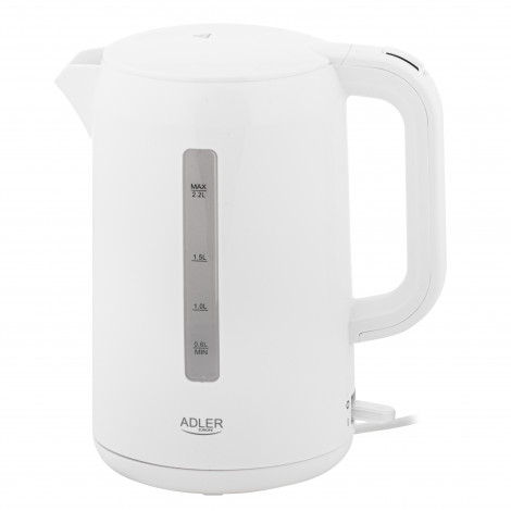Adler Kettle | AD 1386 | Electric | 1850 W | 2.2 L | Plastic | 360 rotational base | White