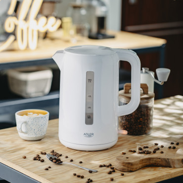 Adler Kettle | AD 1386 | Electric | 1850 W | 2.2 L | Plastic | 360 rotational base | White