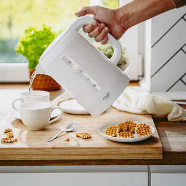 Adler Kettle | AD 1386 | Electric | 1850 W | 2.2 L | Plastic | 360 rotational base | White