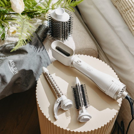 Adler 5-in-1 Curling Iron-Dryer | AD 2027 | Number of heating levels 2 | 1200 W | White/Champagne