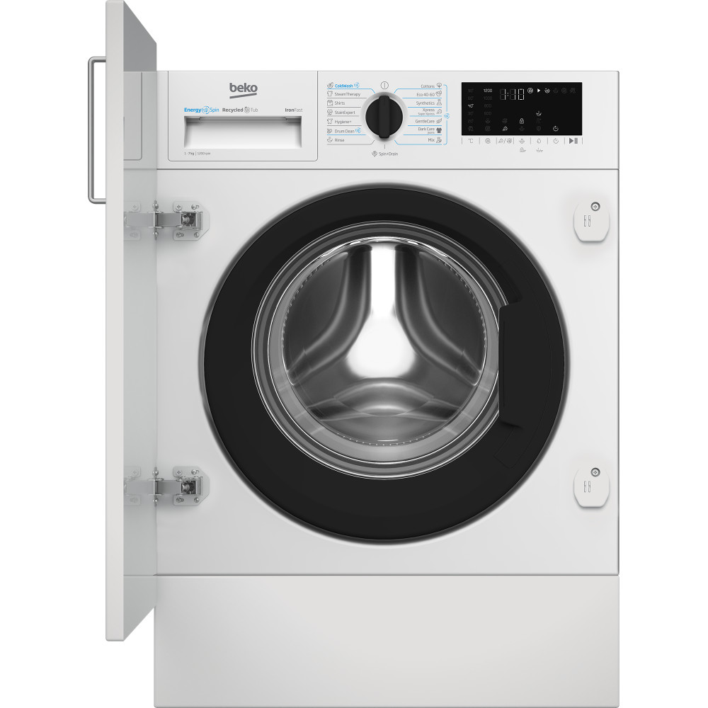 BEKO Washing machine | B3WBT671415W | Energy efficiency class A | Front loading | Washing capacity 7 kg | 1200 RPM | Depth 55 cm