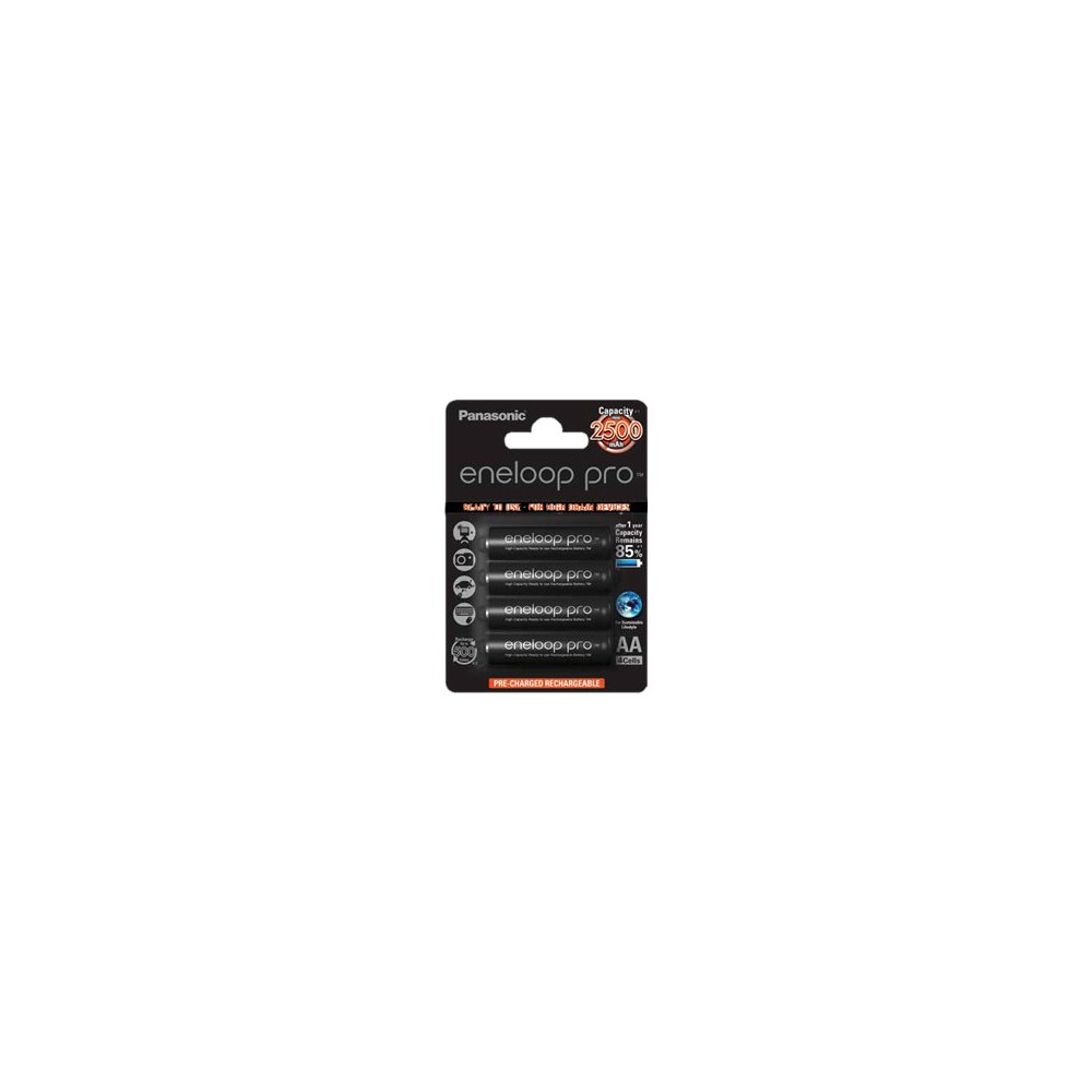 Panasonic | Rechargeable Batteries | ENELOOP Pro BK-3HCDE/4BE | AA | 2500 mAh | 4 pc(s)