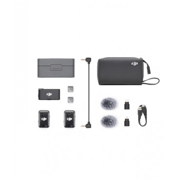 DJI | Mic 2 Wireless Microphone Set, 2 TX + 1 RX + Charging Case