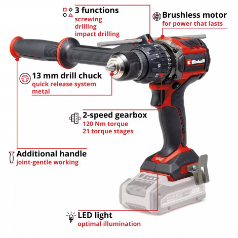 EINHELL Cordless Drill Driver TP-CD 18/120 Li BL Solo
