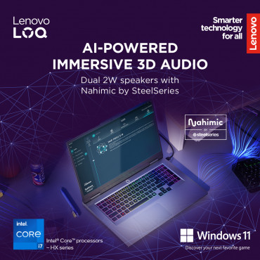 Lenovo LOQ 17IRX10 17.3 FHD i7-13650HX/16GB/1TB/NVIDIA GF RTX 5060 8GB/WIN11 Home/ENG Backlit kbd/Luna Grey/2Y Warranty | Lenovo