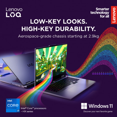 Lenovo LOQ 17IRX10 17.3 FHD i7-13650HX/16GB/1TB/NVIDIA GF RTX 5060 8GB/WIN11 Home/ENG Backlit kbd/Luna Grey/2Y Warranty | Lenovo