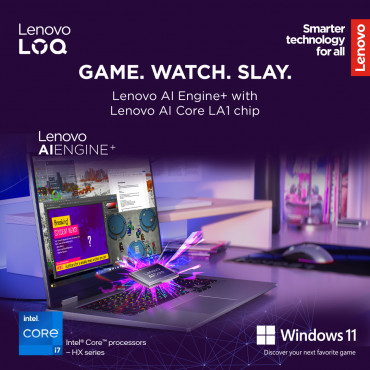 Lenovo LOQ 17IRX10 17.3 FHD i7-13650HX/16GB/1TB/NVIDIA GF RTX 5060 8GB/WIN11 Home/ENG Backlit kbd/Luna Grey/2Y Warranty | Lenovo
