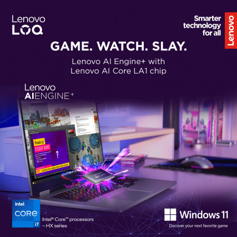 Lenovo LOQ 17IRX10 17.3 FHD i7-13650HX/16GB/1TB/NVIDIA GF RTX 5060 8GB/WIN11 Home/ENG Backlit kbd/Luna Grey/2Y Warranty | Lenovo