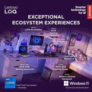 Lenovo LOQ 17IRX10 17.3 FHD i7-13650HX/16GB/1TB/NVIDIA GF RTX 5060 8GB/WIN11 Home/ENG Backlit kbd/Luna Grey/2Y Warranty | Lenovo