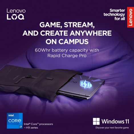 Lenovo LOQ 17IRX10 17.3 FHD i7-13650HX/16GB/1TB/NVIDIA GF RTX 5060 8GB/WIN11 Home/ENG Backlit kbd/Luna Grey/2Y Warranty | Lenovo