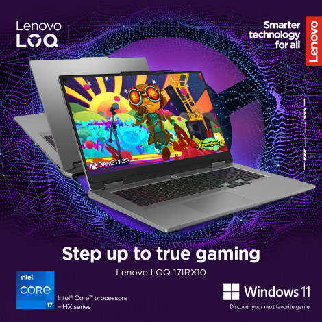 Lenovo LOQ 17IRX10 17.3 FHD i7-13650HX/16GB/1TB/NVIDIA GF RTX 5060 8GB/WIN11 Home/ENG Backlit kbd/Luna Grey/2Y Warranty | Lenovo