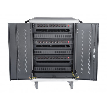 Digitus | Black | Charging Trolley 30 Notebooks / Tablets up to 16" | Pressure lock system with swiveling lever handle on the fr