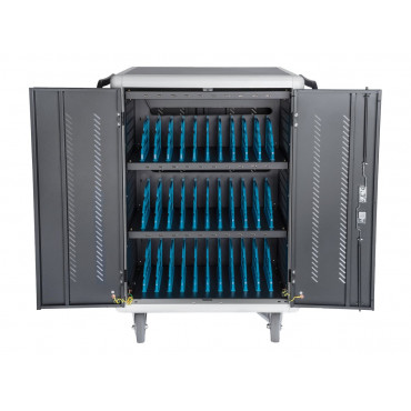 Digitus | Black | Charging Trolley 30 Notebooks / Tablets up to 16" | Pressure lock system with swiveling lever handle on the fr