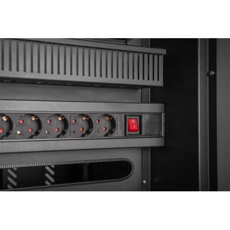 Digitus | Black | Charging Trolley 30 Notebooks / Tablets up to 16" | Pressure lock system with swiveling lever handle on the fr