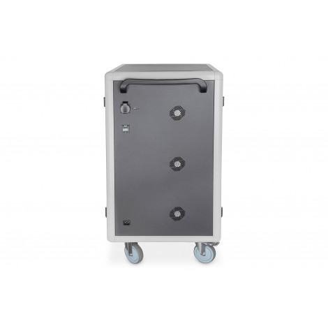 Digitus | Black | Charging Trolley 30 Notebooks / Tablets up to 16" | Pressure lock system with swiveling lever handle on the fr