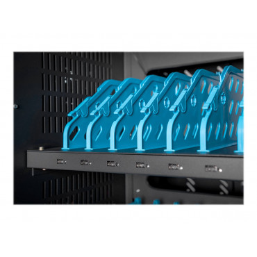 Digitus | Black | Charging Trolley 30 Notebooks / Tablets up to 16" | Pressure lock system with swiveling lever handle on the fr