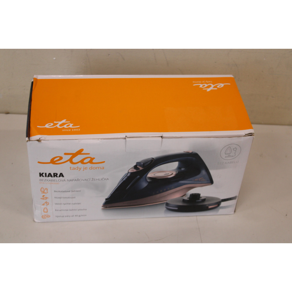 SALE OUT. ETA ETA127690000 Kiara Iron, Ceramic, 2200 W, Water tank 220 ml, Black | ETA | Iron | Kiara ETA127690000 | Cordless St