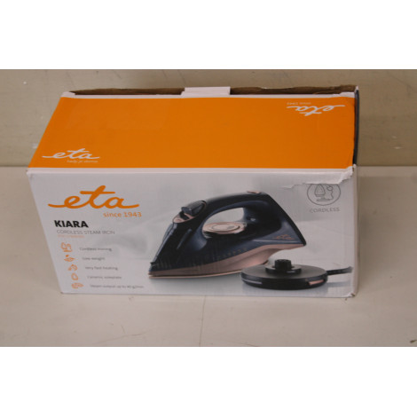 SALE OUT. ETA ETA127690000 Kiara Iron, Ceramic, 2200 W, Water tank 220 ml, Black | ETA | Iron | Kiara ETA127690000 | Cordless St