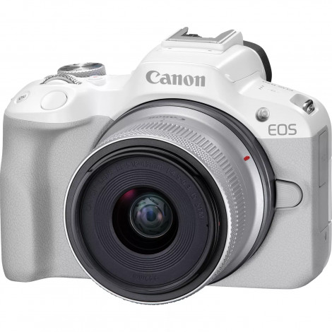 Canon | EOS R50 WH + RF-S 18-45mm F4.5-6.3 IS STM (SIP) | Megapixel 24.2 MP | Image stabilizer | ISO sensitivity (max) 32000 | D