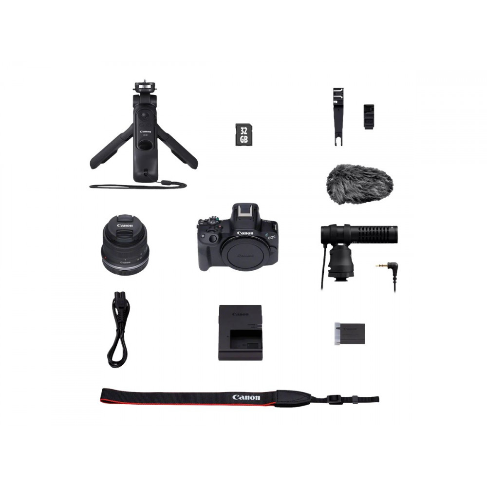 Canon | EOS R50 + RF-S 18-45mm CREATOR KIT (SIP) | Megapixel 24.2 MP | Image stabilizer | ISO sensitivity (max) 32000 | Display 