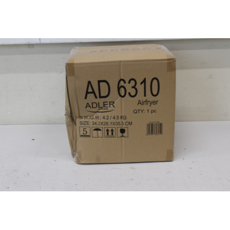 SALE OUT. Adler | Airfryer | AD 6310 | Power 2200 W | Capacity 3 L | High-volume hot-air circulation technology | Black | DAMAGE