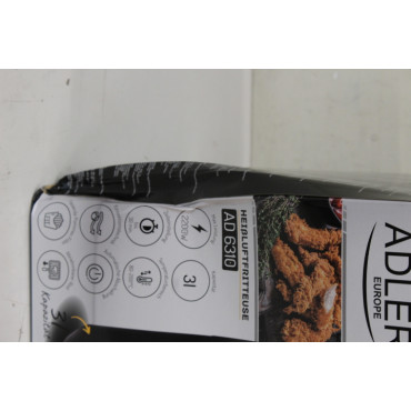 SALE OUT. Adler | Airfryer | AD 6310 | Power 2200 W | Capacity 3 L | High-volume hot-air circulation technology | Black | DAMAGE