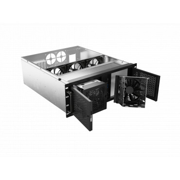 Lanberg Rackmount server chassis ATX 520/12 19"/4U | SC01-5204-12B