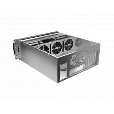 Lanberg Rackmount server chassis ATX 520/12 19"/4U | SC01-5204-12B