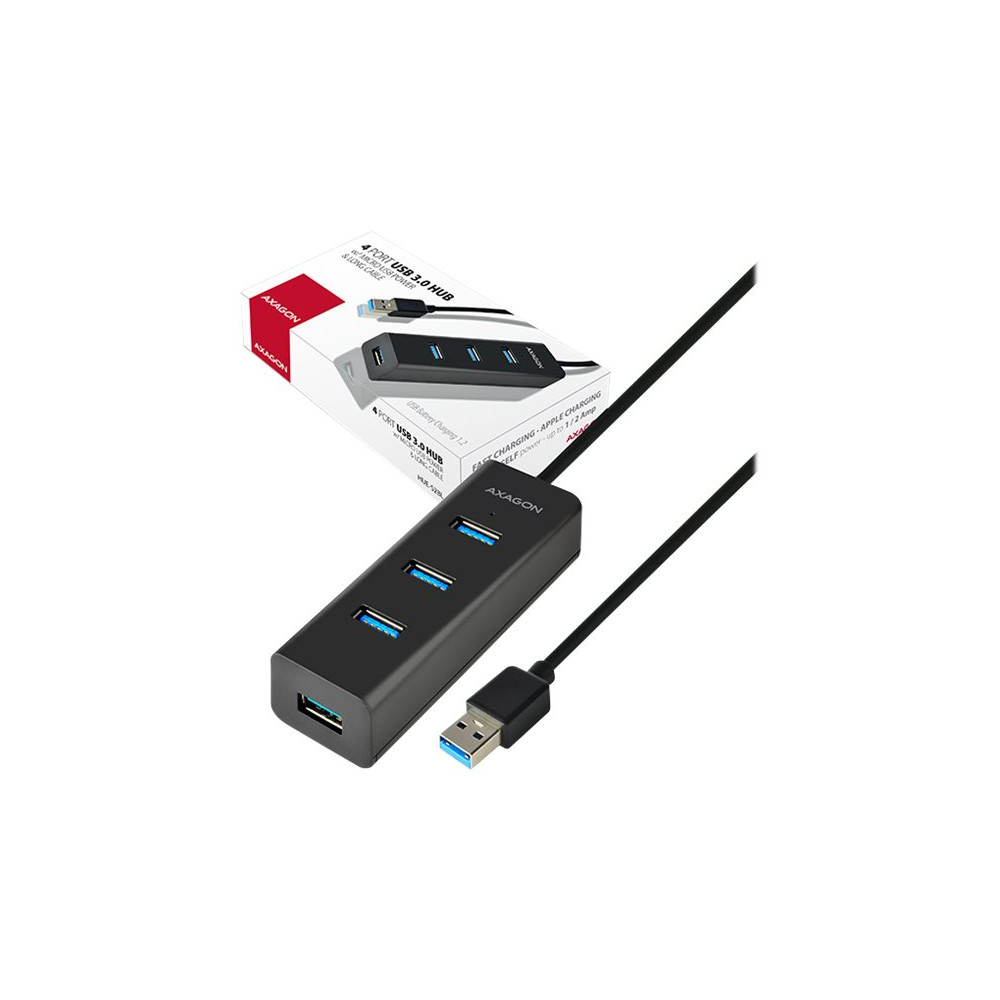 AXAGON HUE-S2BL USB3.0 CHARGING hub