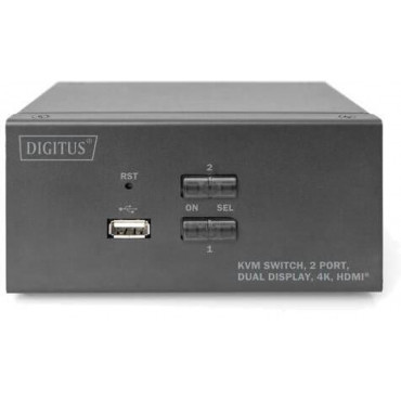 DIGITUS KVM Switch 2x2 HDMI...